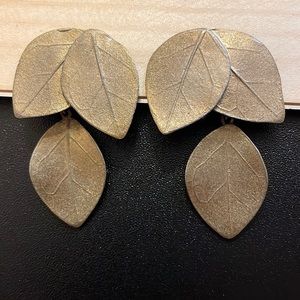 Vintage Mosell Leaves Clip-On Earrings